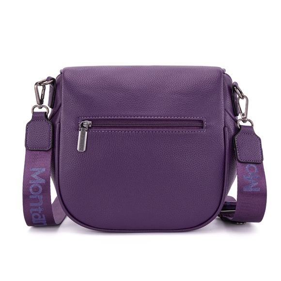 Montana West Spacious Crossbody Bum Bag with Coin Purse Purple - Picture 3 of 6